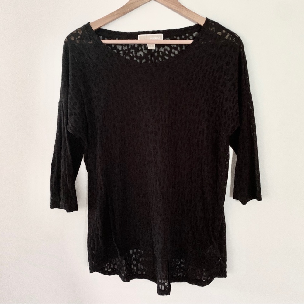 🐆MICHAEL Michael Kors 3/4 Sleeve Leopard Top🐆